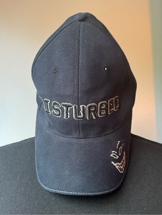 Polo Ralph Lauren Other - Vintage Y2K Disturbed Band Hat Bio-Domes Stretch Fit Cap Navy Blue S/M Nu Metal
